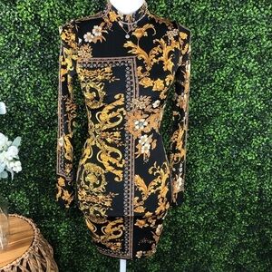 mock neck long sleeve dress nwt